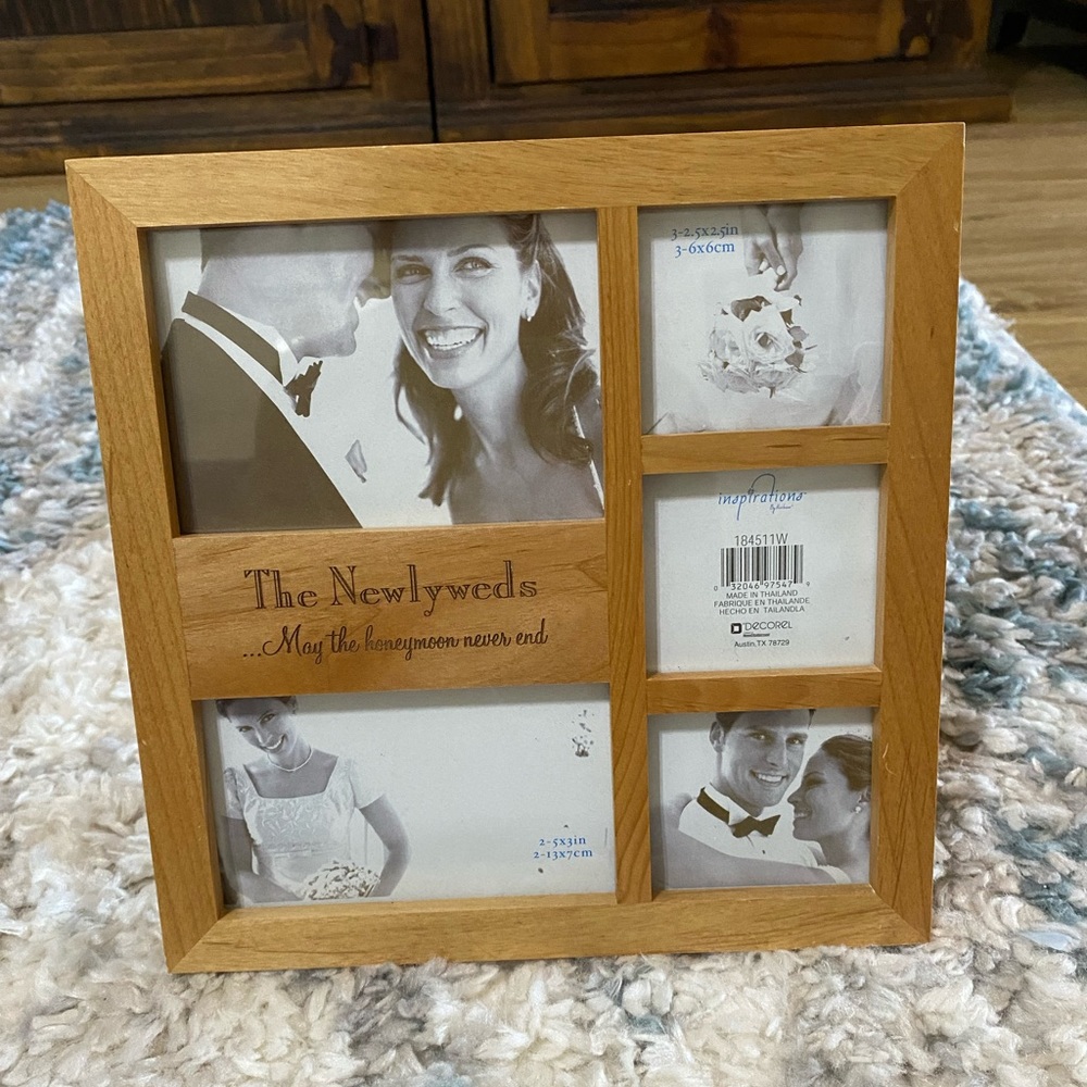 Inspirations Newlywed Wooden Collage Wedding Frame